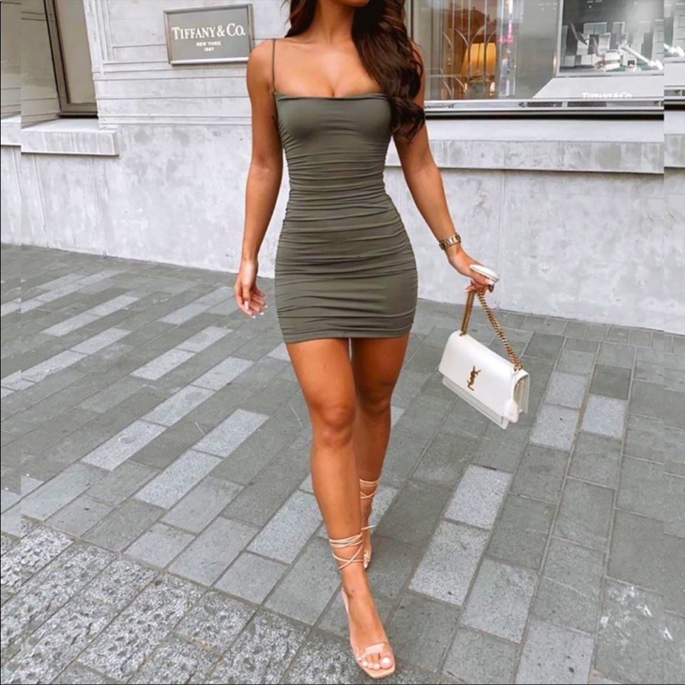 Oh Polly Ruched Bodycon Dress